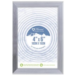 4×6 Silver Photo Frame with Glass Insert