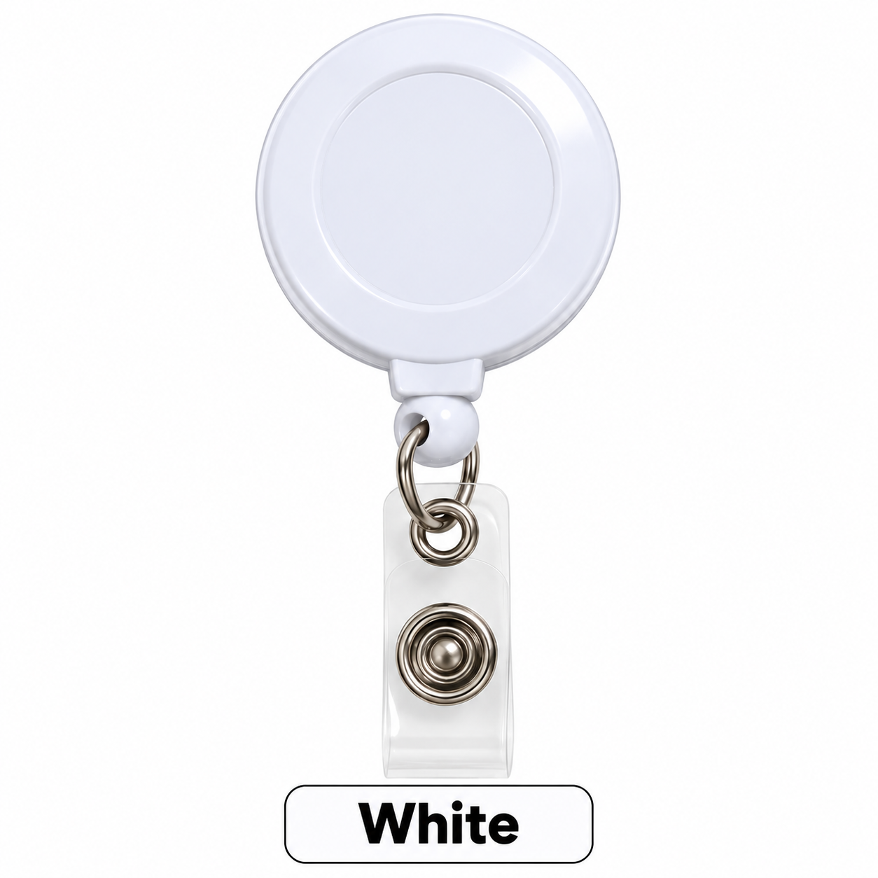 Badge Reel White