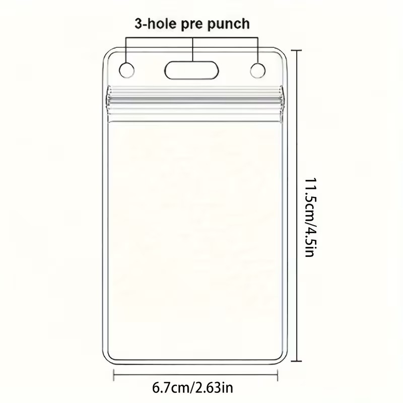 Vertical Badge Holder size